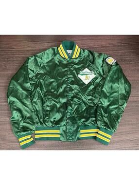 Vintage Chalkline Oakland Athletics Kids XL Bomber Jacket